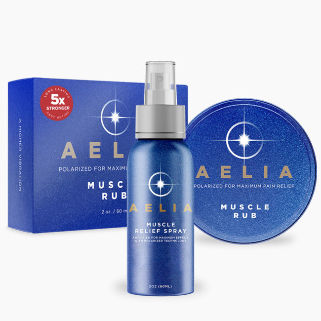 Relief Recovery Bundle Aelia Muscle Rub Muscle Spray Prodcuts
